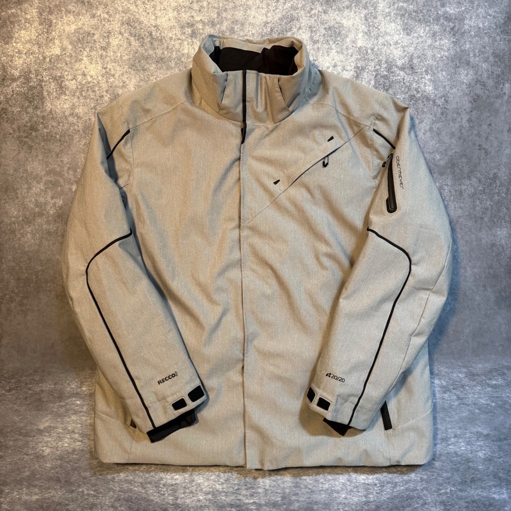 Obermeyer Mens Gray RECCO 20/20 Waterproof Insulated Ski Snowboard Jacket XXL